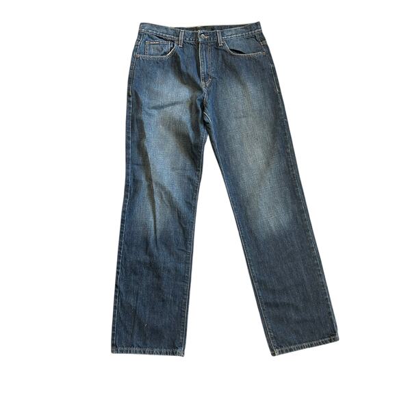 Calvin Klein Jeans Mens 34x33 Relaxed Straight‎ Fit Dark Wash Denim Casual - Picture 1 of 8